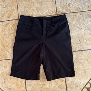 Athleta Black Flat Front Shorts Versatile Style